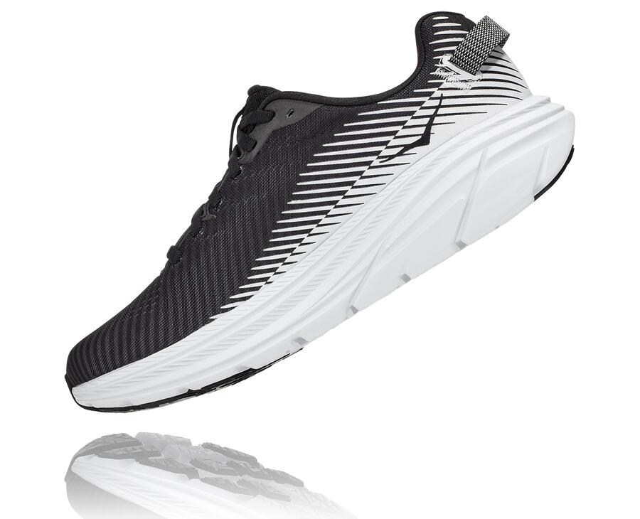 Hoka Australia One One Rincon 2 - Womens Running Shoes Black/White - EKLPF-3912